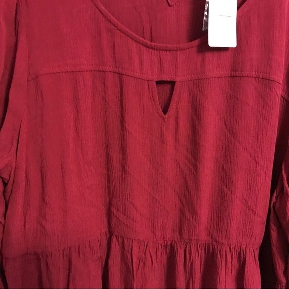 NWT Torrid Red Gauze Tunic Top - Picture 4 of 9